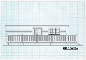 Log Cabin Left Elevation - River Front