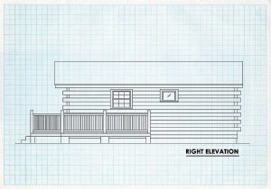 Log Cabin Right Elevation - River Front