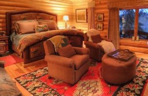 Log Home Bedrtoom Interior - Roanoke