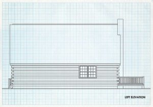 Log Home Left Elevation - Roanoke