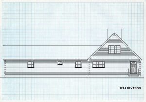 Log Home Rear Elevation - Roanoke