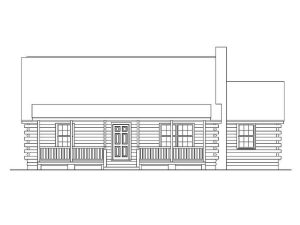 Log Home Front Elevation - Rosehill