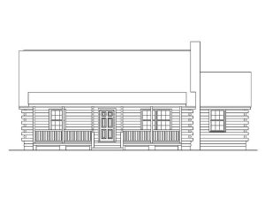 Log Home Front Elevation - Rosehill