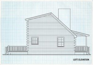 Log Home Left Elevation - Rosehill