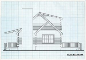 Log Home Right Elevation - Rosehill