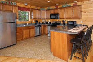 Log Home Kitchen Interior - Rush Valley
