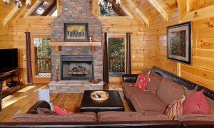 Living Room with Fireplace - Rush Valley