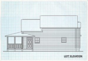 Log Home Left Elevation - Russell