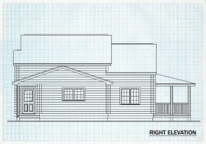 Log Home Right Elevation - Russell