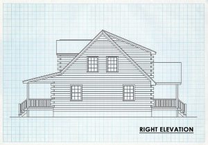 Log Home Right Elevation - Sandy Creek