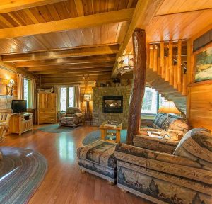 Log Home Living Room - Sanford