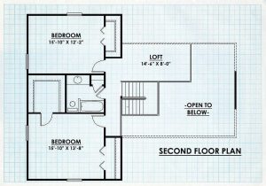 Log Home Second Floor Plan - Sanford