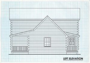 Log Home Left Elevation - Sanford