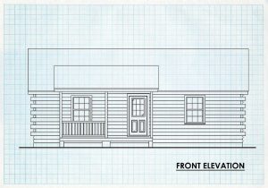 Log Home Front Elevation - Santee