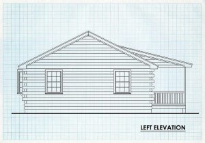 Log Cabin Left Elevation - Santee