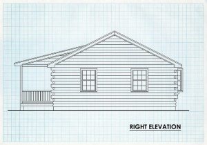 Log Cabin Right Elevation - Santee