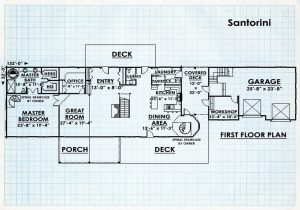 Log Home First Floor Plan - Santorini