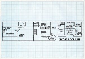 Log Home Second Floor Plan - Santorini