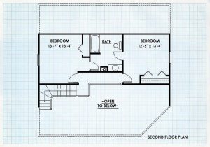 Log Home Second Floor Plan - Saratoga