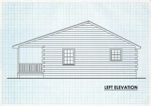 Log Home Left Elevation - Savannah