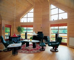 Log Home Living Area - Sawtooth