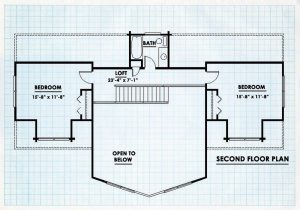 Log Home Second Floor Plan - Sawtooth