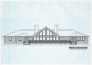 Log Home Front Elevation -  Scottsdale