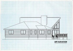 Log Home Left Elevation -  Scottsdale