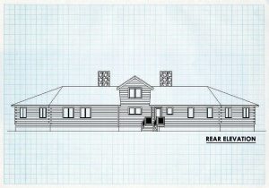 Log Home Rear Elevation -  Scottsdale