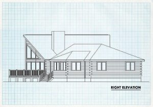 Log Home Right Elevation - Scottsdale