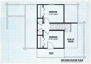 Log Cabin Home Second Floor Plan - Seaside