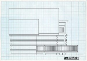 Log Cabin Home Left Elevation - Seaside