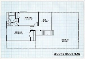 Log Home Second Floor Plan - Saminole