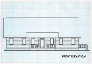 Log Home Front Elevation - Saminole