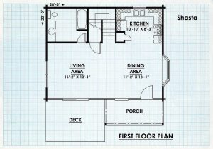 Log  Cabin Home First Floor Plan - Shasta
