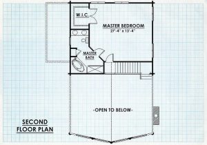 Log Home Second Floor Plan - Shenandoah