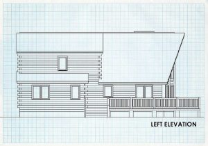 Log Home Left Elevation - Shenandoah