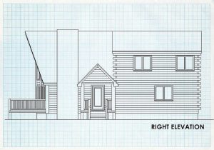 Log Home Right Elevation - Shenandoah