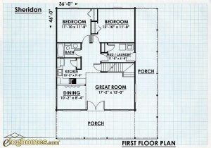 Log Home First Floor Plan - Sheridan