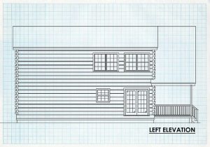 Log Home Left Elevation - Sheridan