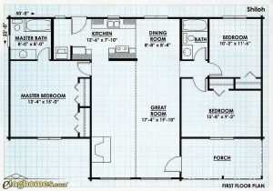 Log Home First Floor Plan - Shiloh