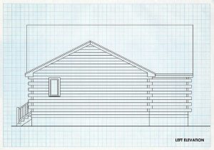 Log Home Left Elevation - Shiloh