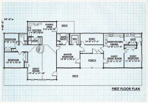 Log Home First Floor Plan - Silver Springs