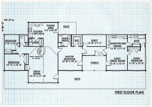 Log Home First Floor Plan - Silver Springs