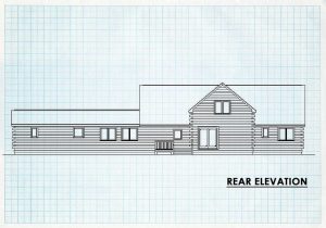Log Home Rear Elevation - Silver Springs