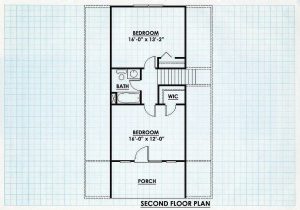 Log Home Second Floor Plan - Snow Hill