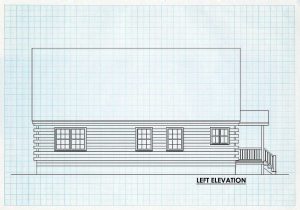 Log Home Left Elevation - Snow Hill