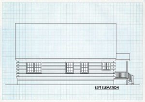 Log Home Left Elevation - Snow Hill