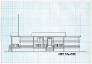 Log Home Right Elevation - Snow Hill