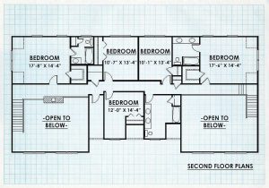 Log Home Second Floor Plan - Snowshoe